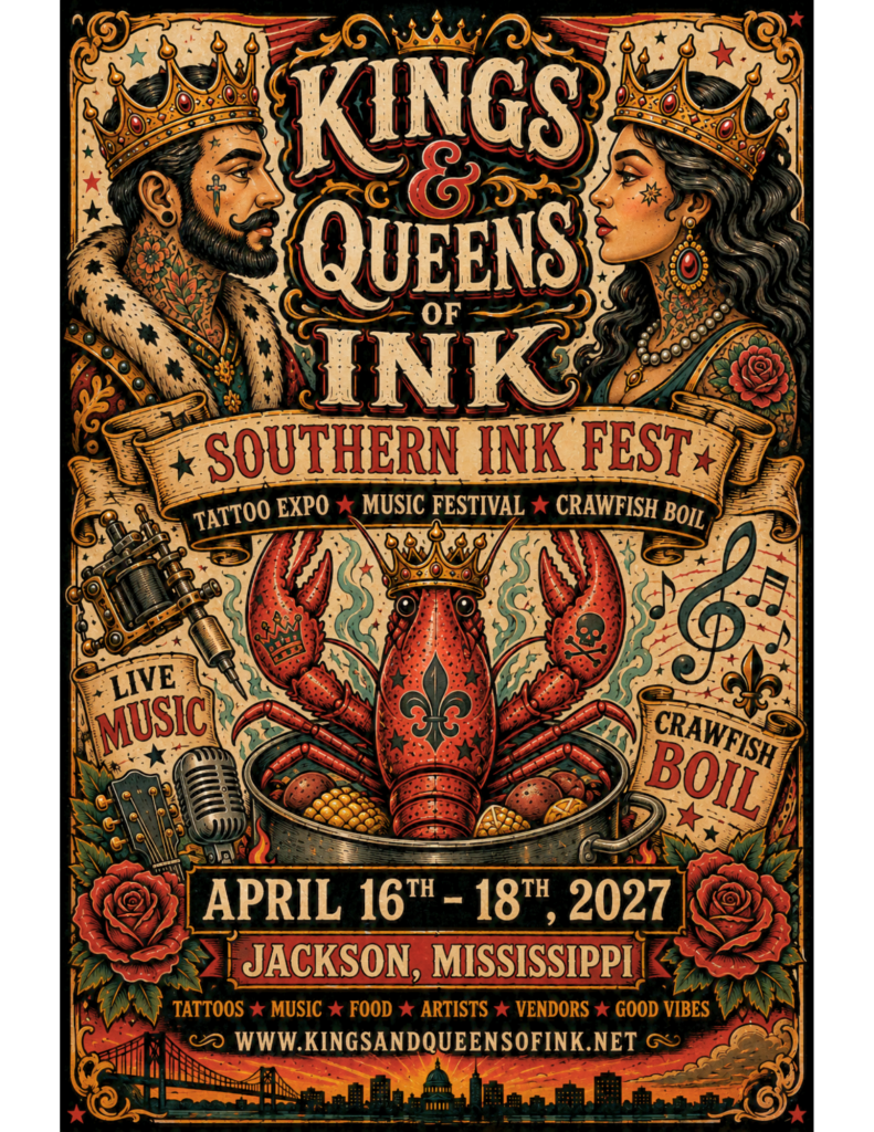 Kings & Queens of Ink: Southern InkFest Event Flyer